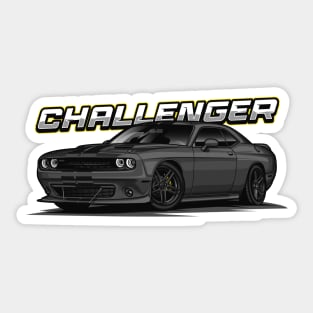 American Muscle Challenger (Gloss Pitch Black) Sticker